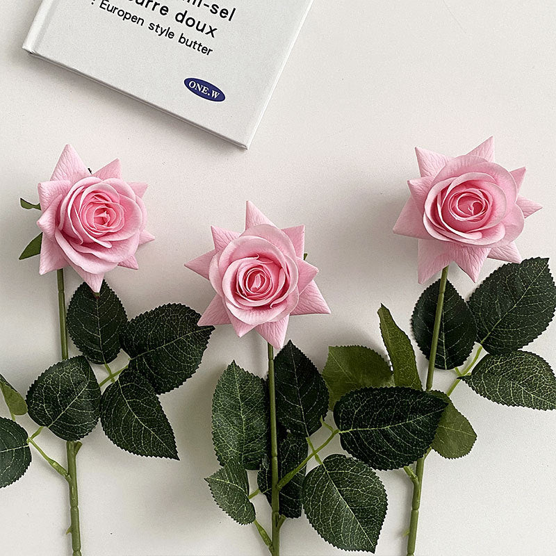 Realistic Faux Rose Stem Arrangement