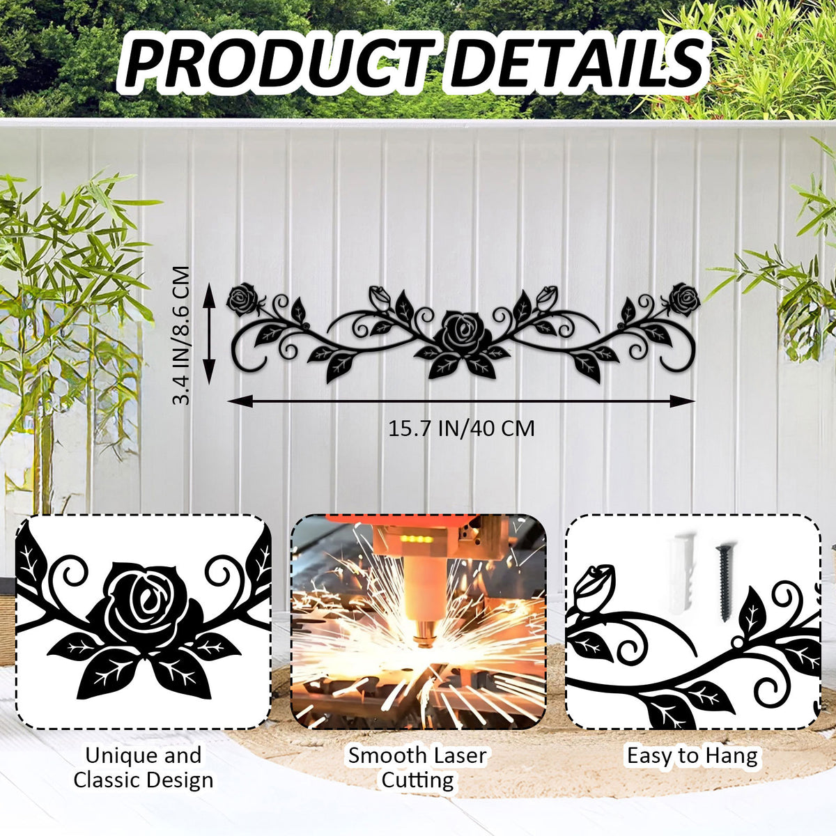 Decorative Floral Wall Border Homeandso