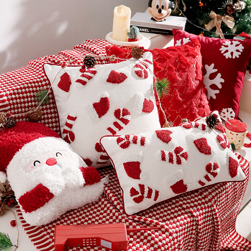 Decorative Christmas Themed Lumbar Pillow