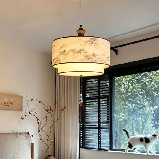 Artistic Bamboo-Designed Pendant Lamp