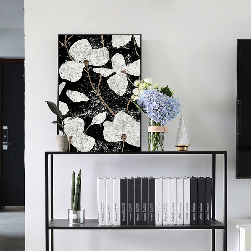 Abstract Floral Canvas Art Print Homeandso