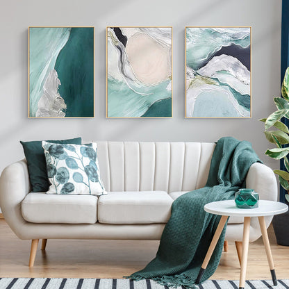 Abstract Ocean-Inspired Framed Wall Art Homeandso