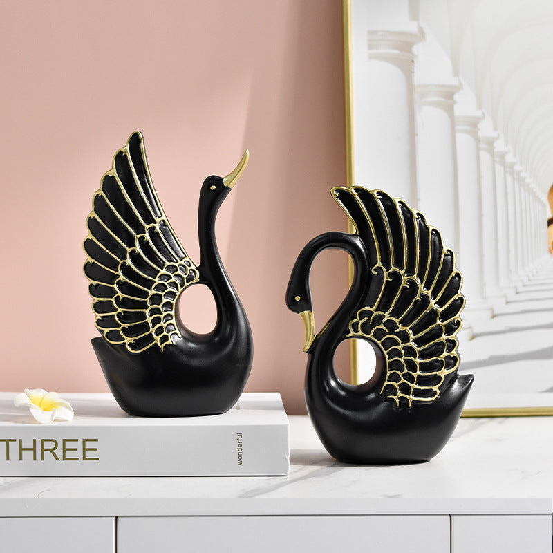 Decorative Swan Figurine Homeandso