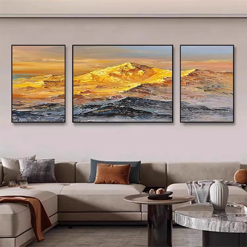Mountain Landscape Textured Canvas Print Homeandso