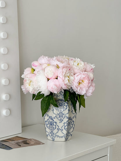 Elegant Floral Embellished Ceramic Vase