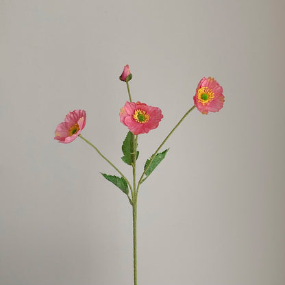 Lifelike Artificial Poppy Stem Arrangement