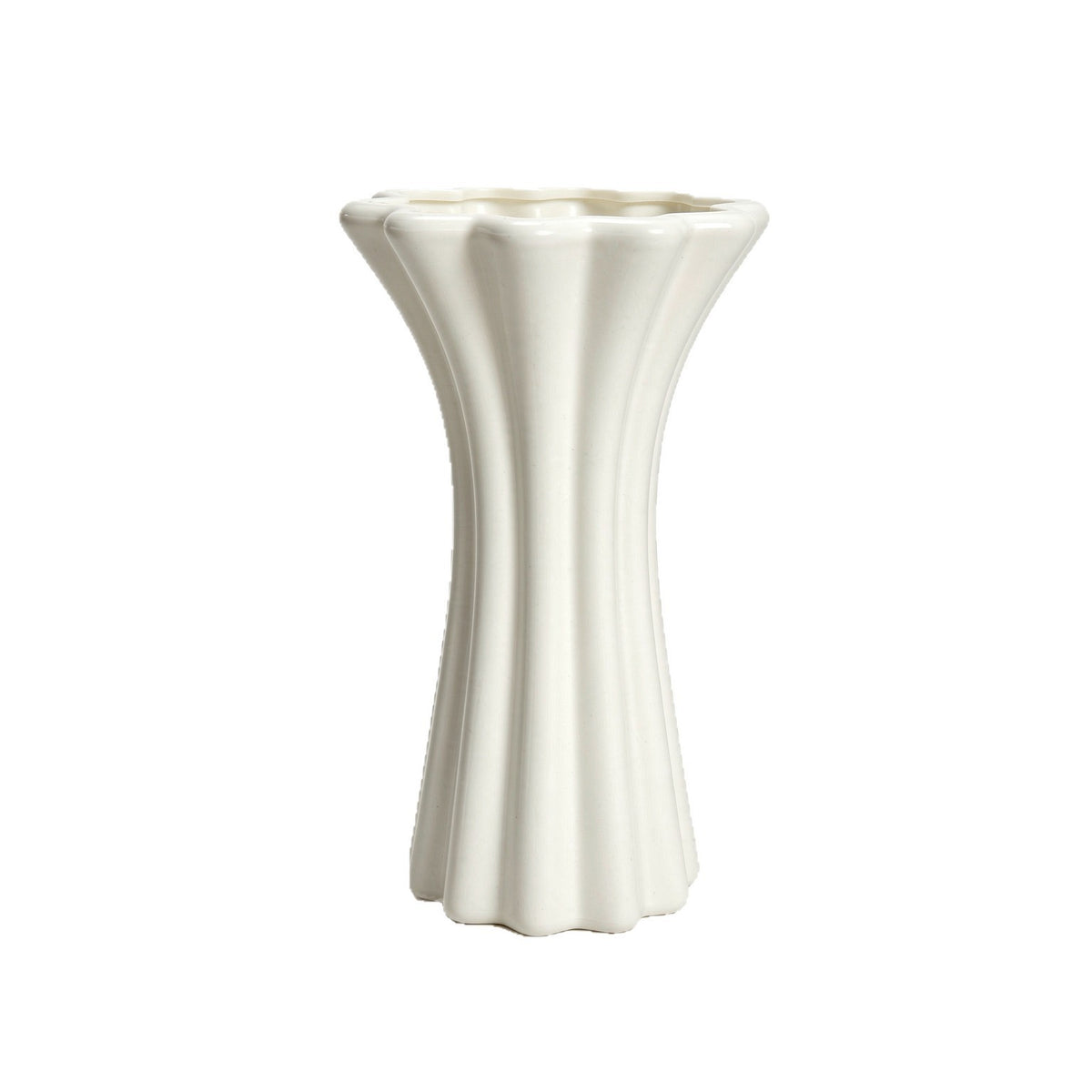 Modern Fluted Ceramic Vase