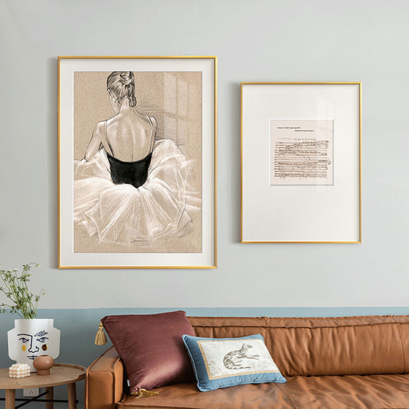 Elegant Framed Ballerina Artwork Homeandso