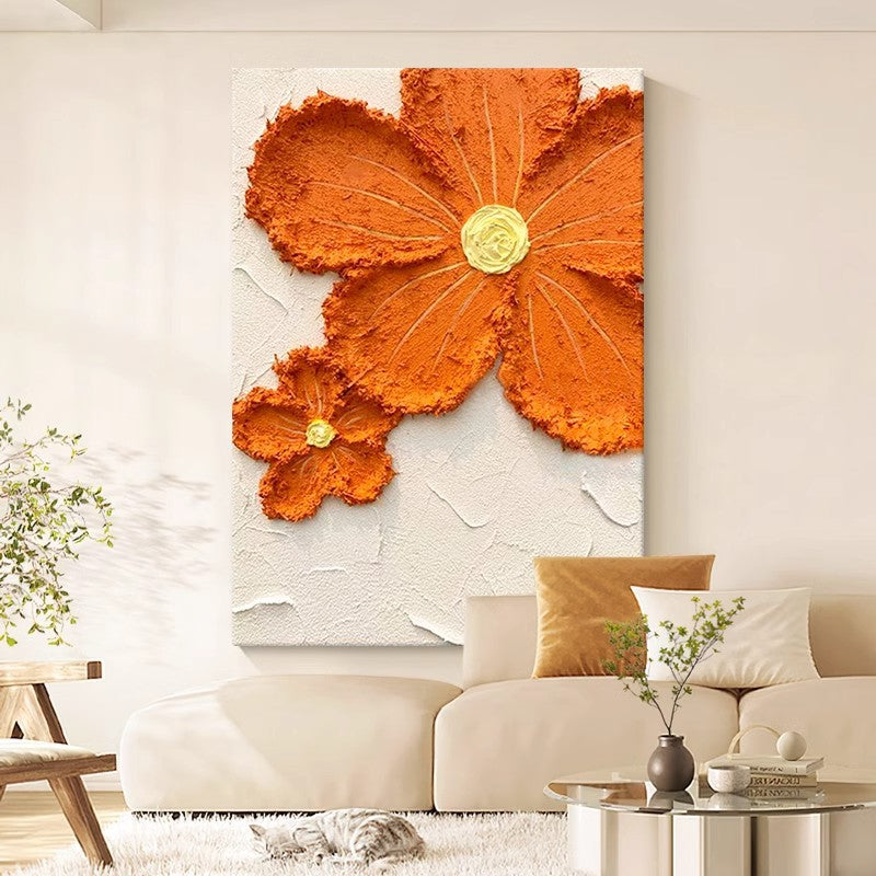 Textured Floral 3D Canvas Wall Art Homeandso
