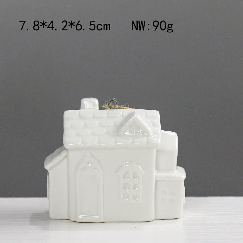 Home Decor Ceramic House Figurine Homeandso