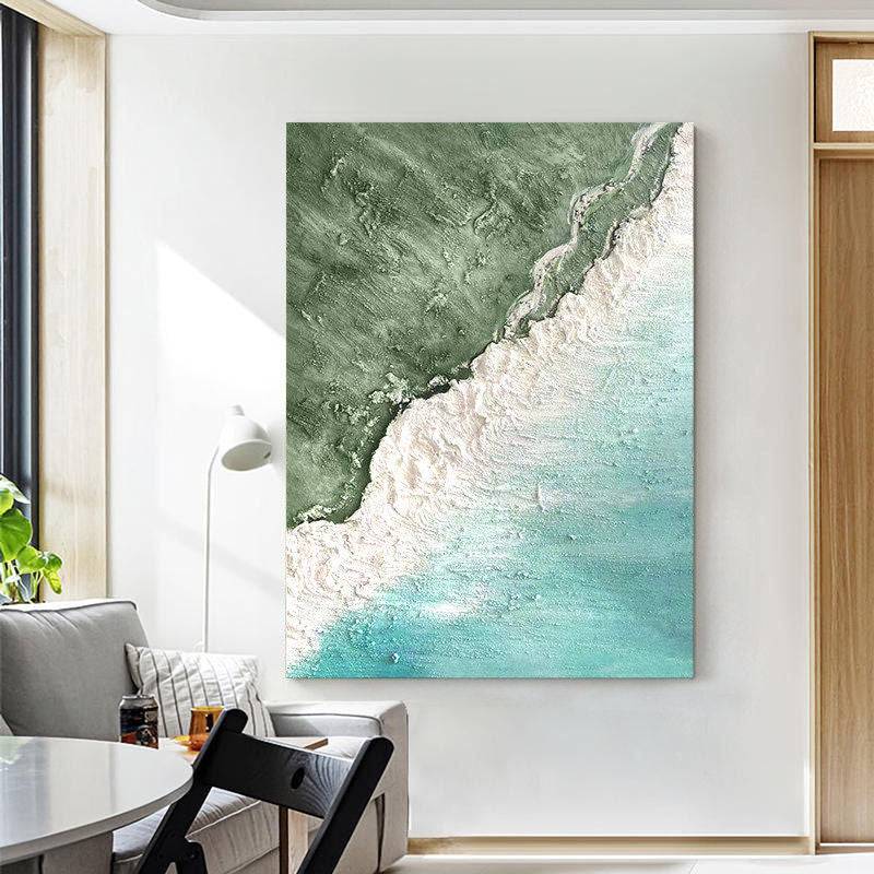 Textured Coastal Wave Canvas Artwork Homeandso