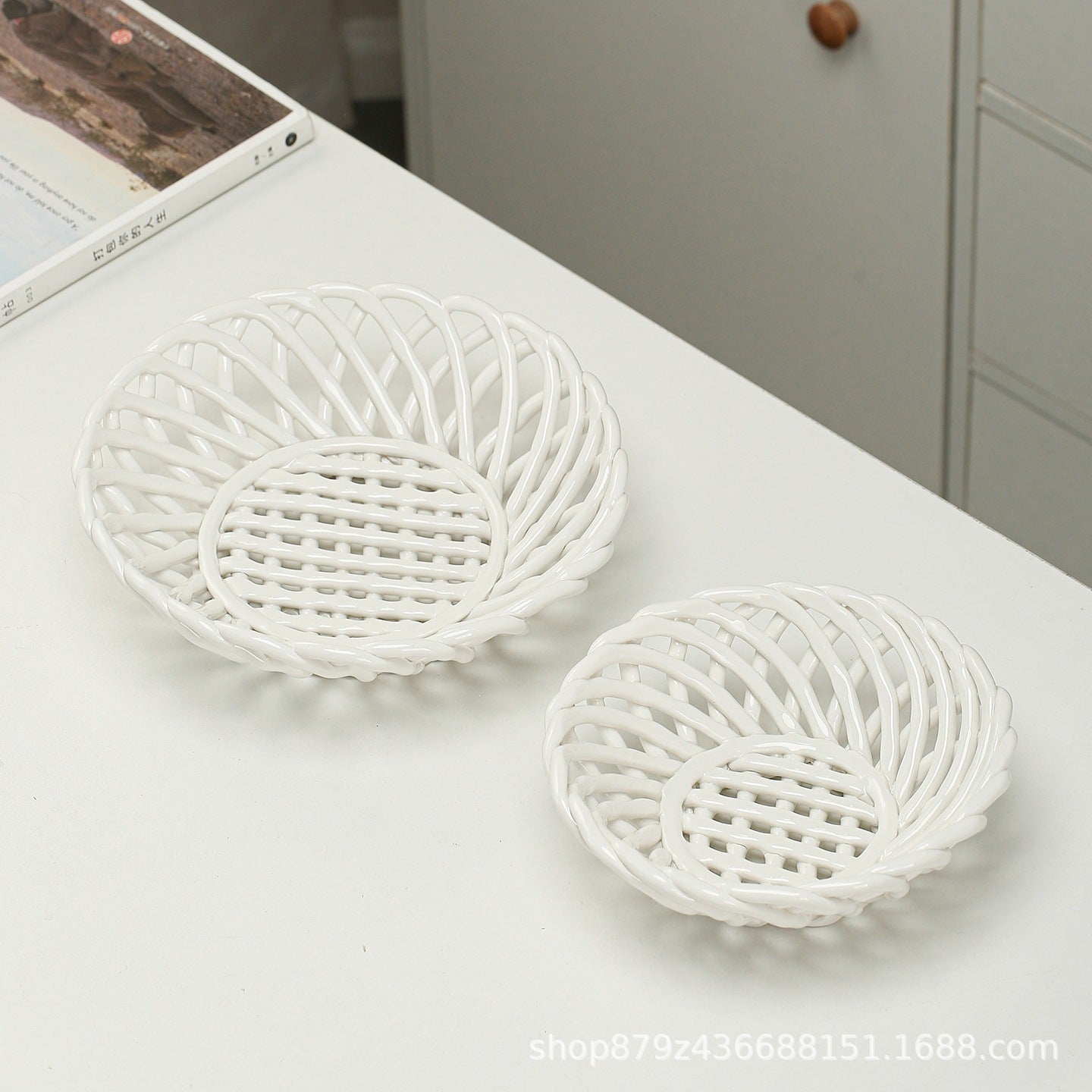 Woven Ceramic Decorative Bowl Homeandso