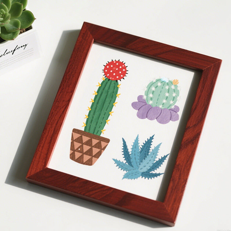 Decorative Framed Cactus Artwork