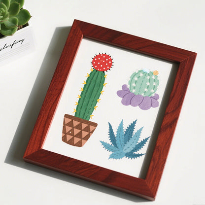 Decorative Framed Cactus Artwork