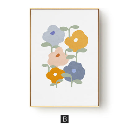 Floral Abstract Canvas Art Print Homeandso