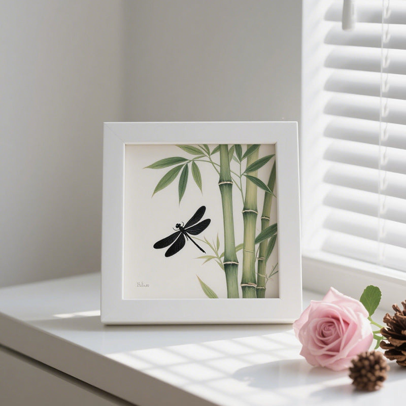 Decorative Bamboo Dragonfly Art Frame