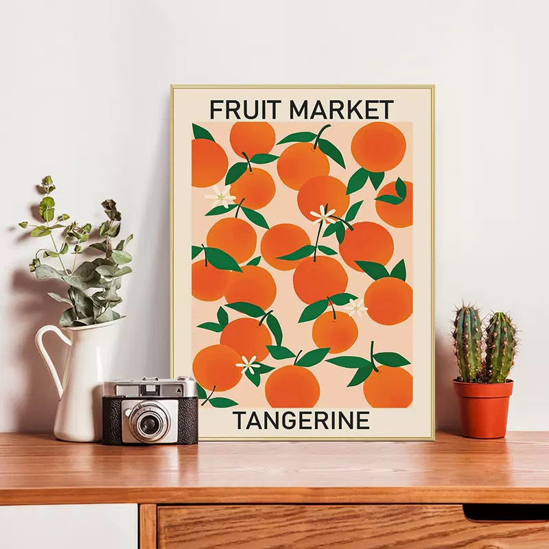 Framed Citrus Themed Botanical Wall Art Homeandso
