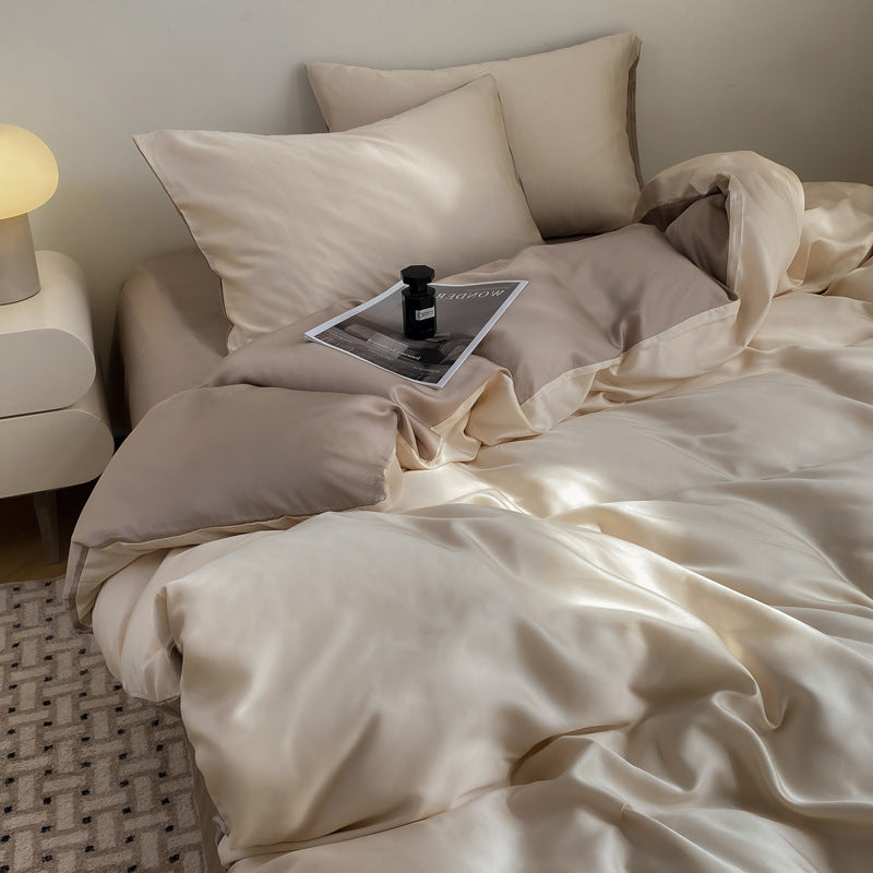 Luxurious Silk Duvet Cover Set Homeandso