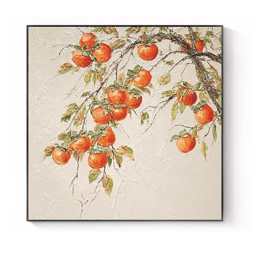 Textured Orange Botanical Wall Art Homeandso