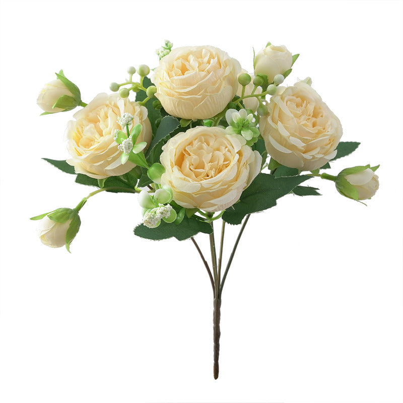 Faux Floral Rose Bouquet Arrangement