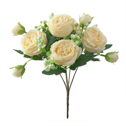 Faux Floral Rose Bouquet Arrangement