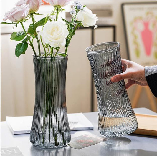 Textured Glass Water Pitcher