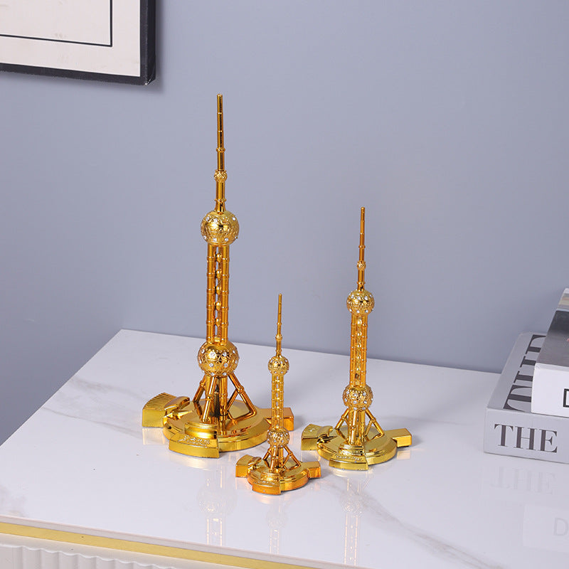 Decorative Metallic Tower Sculpture Homeandso