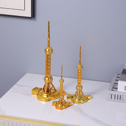 Decorative Metallic Tower Sculpture Homeandso