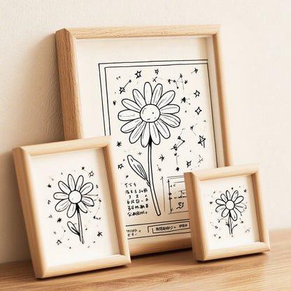 Whimsical Floral Illustration Frame