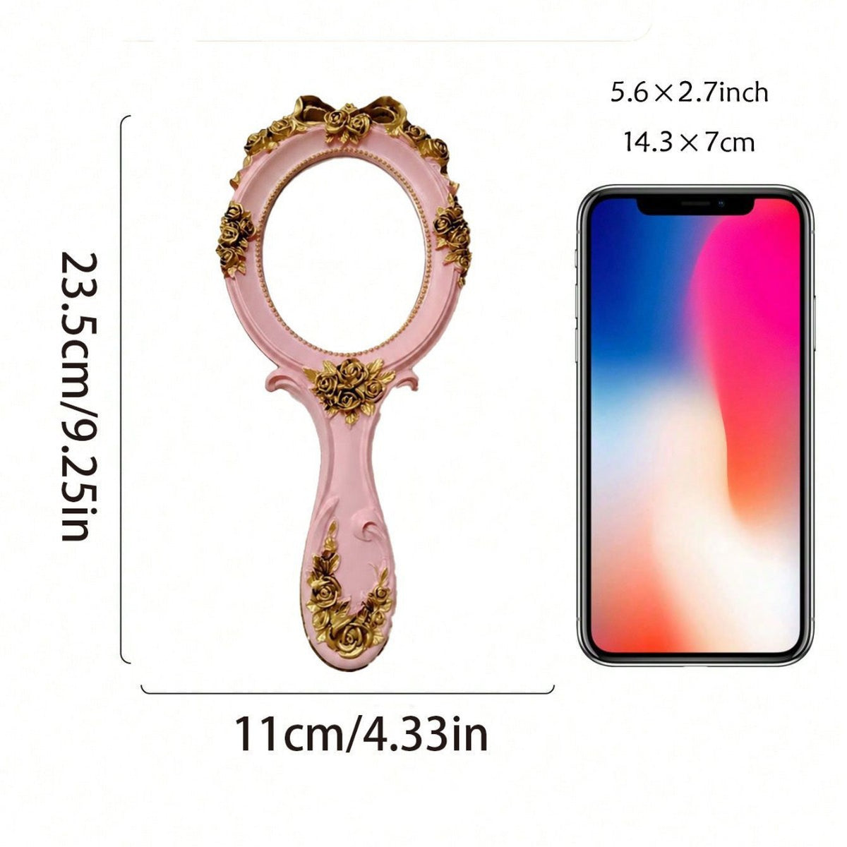 Vintage Floral Hand Mirror Homeandso