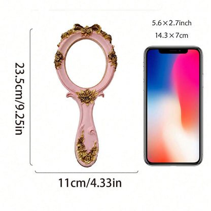 Vintage Floral Hand Mirror Homeandso