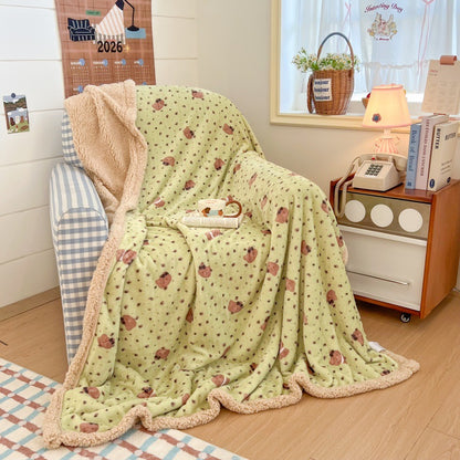 Plush Checkered Throw Blanket