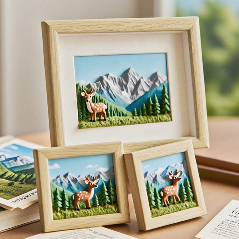 3D Nature-Themed Picture Frame