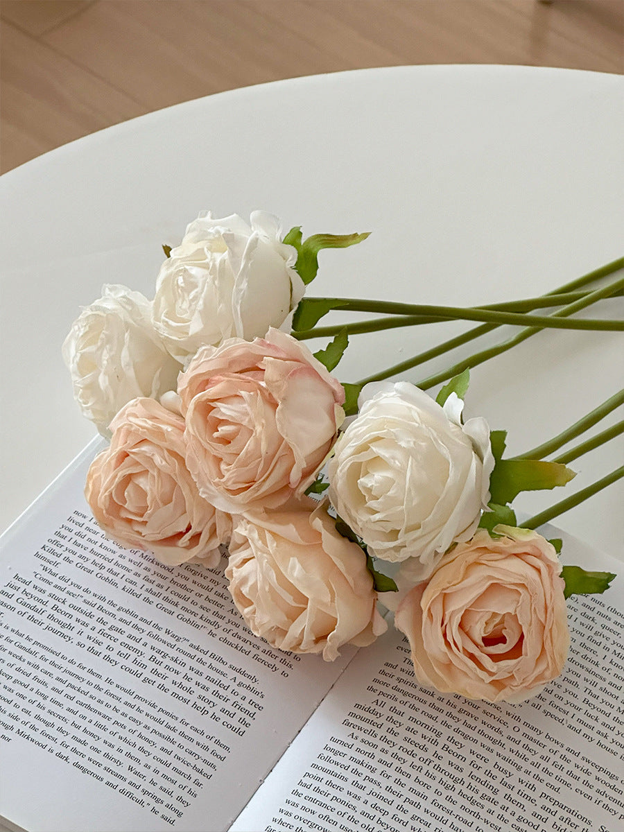 Lifelike Faux Floral Rose Bouquet