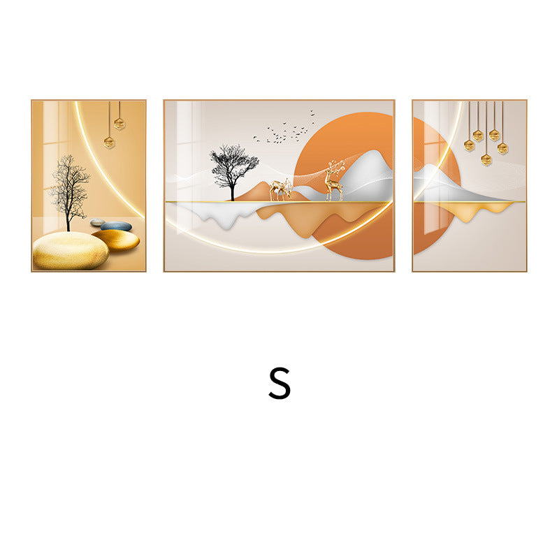 Abstract Elephant-Themed Canvas Triptych Art Homeandso