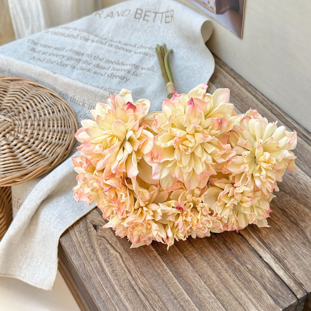 Realistic Blush Peony Bouquet
