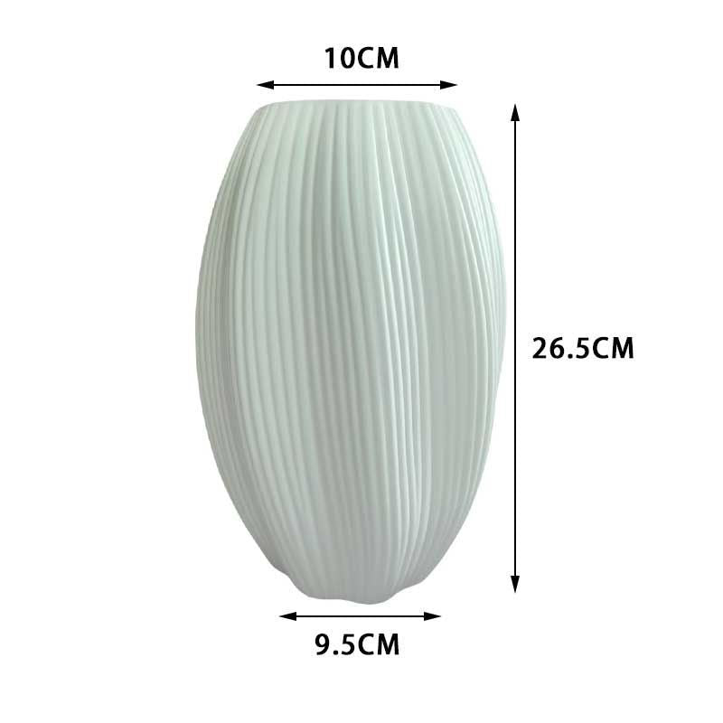 Decorative Ribbed Ceramic Vase
