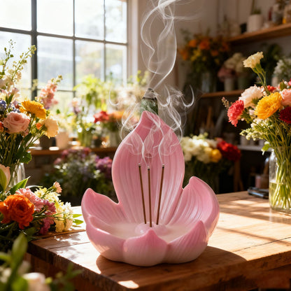 Decorative Lotus Flower Incense Holder Homeandso