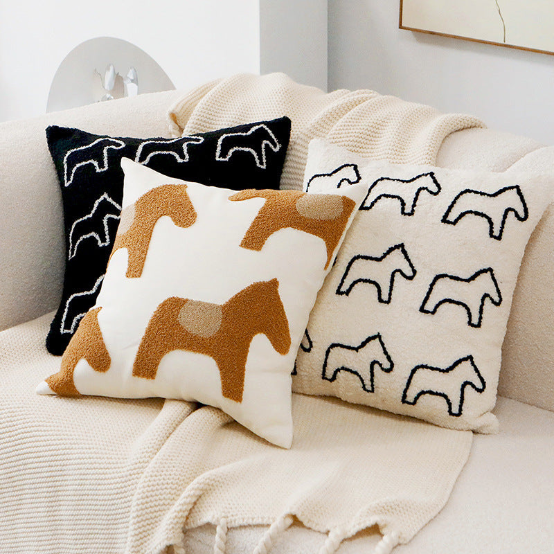 Artistic Animal-Themed Throw Pillow