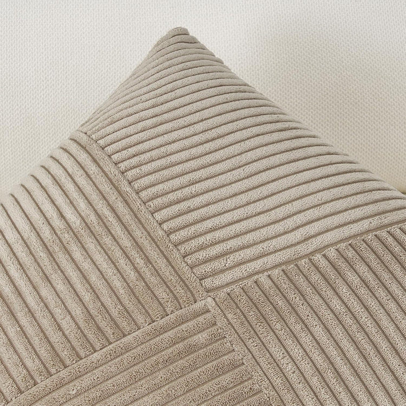 Textured Ribbed Throw Pillow