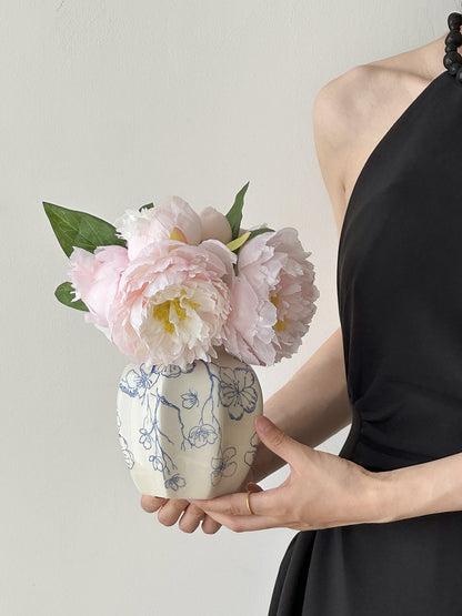 Decorative Floral Ceramic Vase