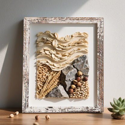 Artistic Seed-Based Wall Art