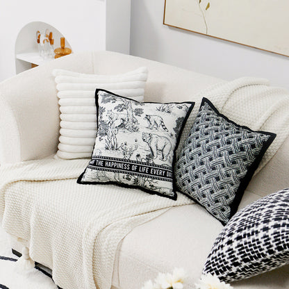 Artistic Animal-Themed Decorative Pillow