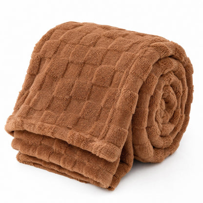 Luxe Textured Plush Throw Dekentje