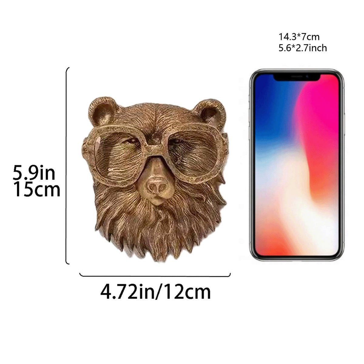 Decorative Wolf Head Phone Holder Homeandso
