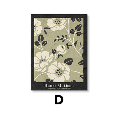 Elegant Floral Line Drawing Art Print Homeandso