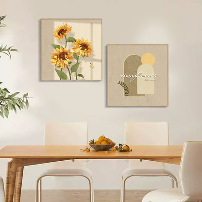 Cat and Sunflower Framed Wall Art Homeandso