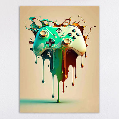 Vibrant Retro Gaming Console Art Print Homeandso