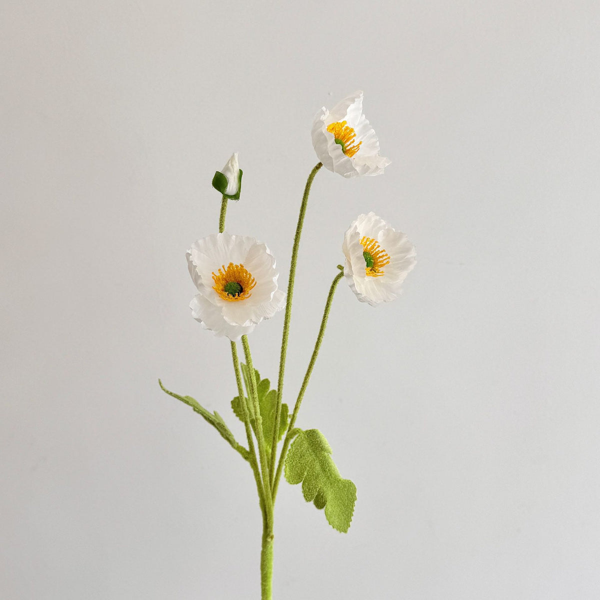 Realistic Poppy Floral Stem for Flower Arrangements