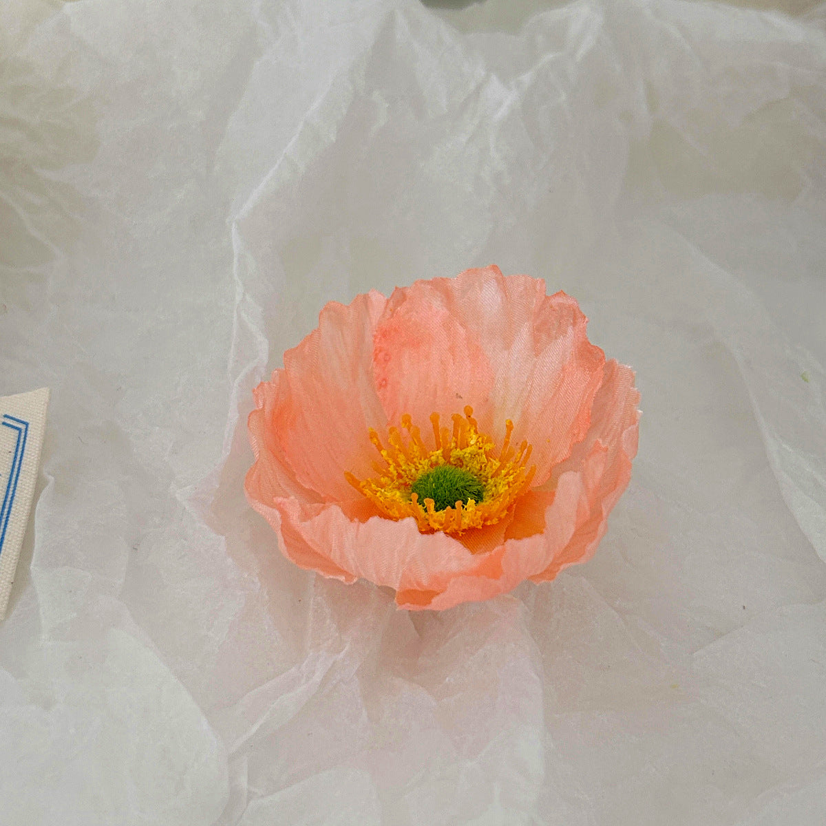 Realistic Fabric Flower Brooch
